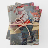 サンタクロースの工房、メリークリスマス。 ラッピングペーパーシート (インサイチュ)