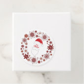 サンタクロースの帽子と顎鬚はクリスマスに輝く フェイバータグ (インサイチュ)