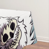 サンタクロースの帽子のひげが付いているスカル テーブルクロス (インサイチュ)