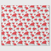 サンタクロースの帽子のパターン。クリスマスと新年 ラッピングペーパー (フラット)