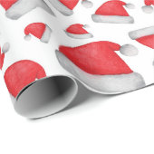 サンタクロースの帽子のパターン。クリスマスと新年 ラッピングペーパー (ロールコーナー)