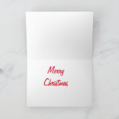 サンタクロースの帽子をかぶったかわいいリス カード (内部)