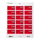 サンタクロースの帽子をかぶったコロラド・ムース ラベル (フルシート)