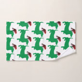 サンタクロースの帽子を被ったかわいい男 バスタオルセット (ハンドタオル)