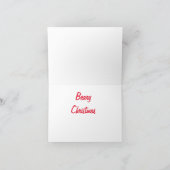 サンタクロースの帽子を被ったパンダのクマ|過去記事 サンキューカード (内部)