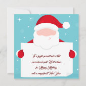 サンタクロースの愛らしいクリスマスの願い (裏面)