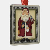 サンタクロースの愛国心が強い国のクリスマスの記念品 メタルオーナメント (右)