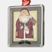 サンタクロースの愛国心が強い国のクリスマスの記念品 メタルオーナメント (左)