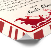 サンタクロースの手紙の机から ポスター (角)