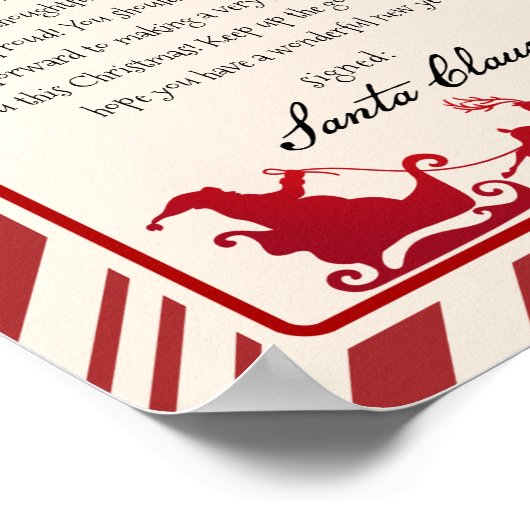 サンタクロースの手紙の机から ポスター (角)