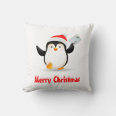 サンタクロースの手紙を見せたかわいいクリスマスペンギン|過去記事 クッション (正面)