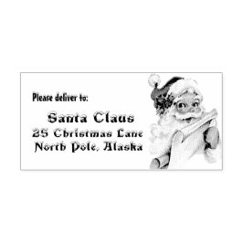 サンタクロースの手紙、北極にお届け ラバースタンプ