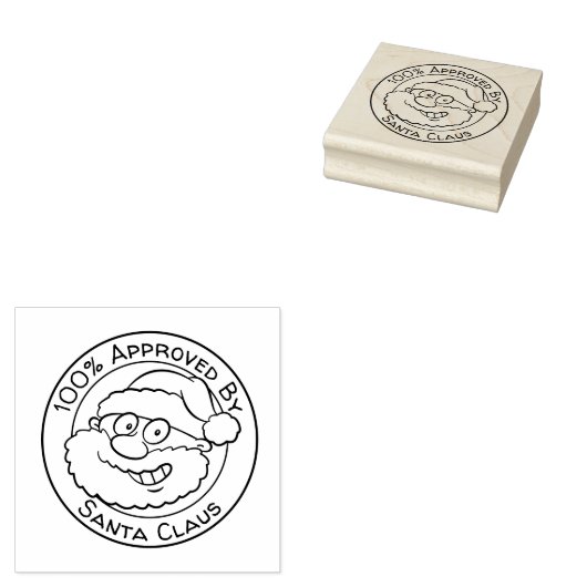 サンタクロースの承認かわいい漫画のクリスマス ラバースタンプ