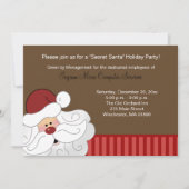サンタクロースの招待状 両面ホリデーパーティーカード 招待状 (正面)