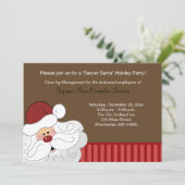 サンタクロースの招待状 両面ホリデーパーティーカード 招待状 (スタンド正面)