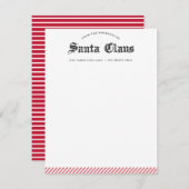 サンタクロースの文房具の研修会から、カード ノートカード (正面/裏面)