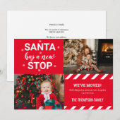 サンタクロースの新しいお届け先のお知らせ 新住所への移動のお写真 シーズンカード (正面/裏面)