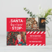 サンタクロースの新しいお届け先のお知らせ 新住所への移動のお写真 シーズンカード (スタンド正面)