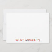 サンタクロースの服を着てクリスマスを楽しむ シーズンカード (裏面)