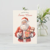サンタクロースの机からのクリスマスレター シーズンカード (スタンド正面)