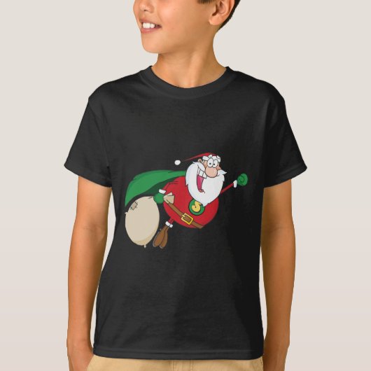 サンタクロースの極度のはえ Tシャツ (正面)
