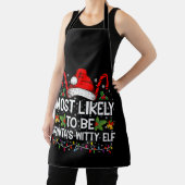 サンタクロースの機知に富んだ小妖精や小人 エプロン (インサイチュ)