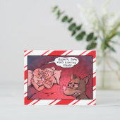 サンタクロースの気分の照明のクリスマスの郵便はがき シーズンポストカード (スタンド正面)