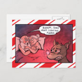 サンタクロースの気分の照明のクリスマスの郵便はがき シーズンポストカード (正面/裏面)