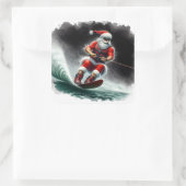 サンタクロースの水上スキーがフェスティバル期 スクエアシール (バッグ)