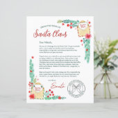 サンタクロースの水彩文字子供へ (スタンド正面)