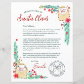 サンタクロースの水彩文字子供へ (正面)