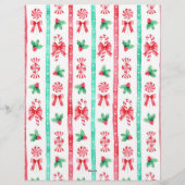 サンタクロースの水彩画のデスクから レターヘッド (裏面)