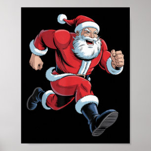 サンタクロースの滑稽なクリスマス・クロスカントリー走り ポスター