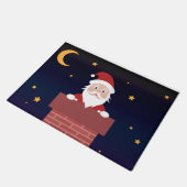 サンタクロースの漫画のクリスマスがChimneyの夜 ドアマット (アングル)