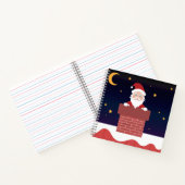 サンタクロースの漫画のクリスマスがChimneyの夜 ノートブック (内部)