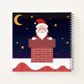 サンタクロースの漫画のクリスマスがChimneyの夜 ノートブック (裏面)