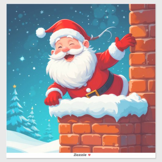 🎁サンタクロースの煙突クリスマスステッカー ✨ シール (シート)