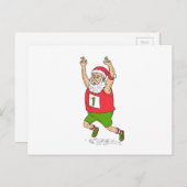 サンタクロースの父のクリスマスの連続したマラソンのカート シーズンポストカード (正面/裏面)