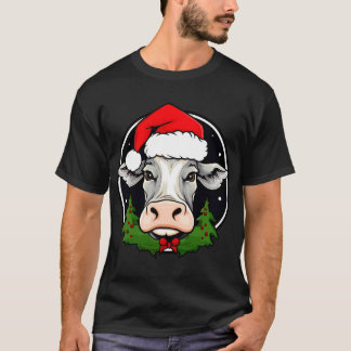 サンタクロースの牛Tシャツ Tシャツ