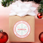 サンタクロースの特別な贈り物 北極の子供の名前 ラウンドシール