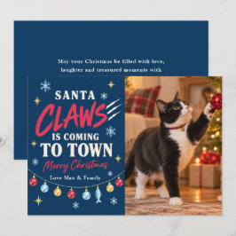 サンタクロースの猫クリスマス写真 シーズンカード