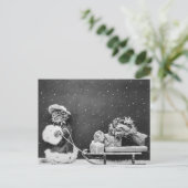 サンタクロースの猫、サンタネコ ポストカード (スタンド正面)