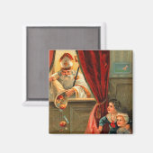 サンタクロースの磁石が休日 マグネット (正面/裏面)