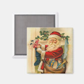 サンタクロースの磁石が休日 マグネット (正面/裏面)