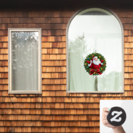 サンタクロースの窓にしがみつく ウィンドウサイン