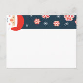 サンタクロースの結婚式の出欠確認カード インビテーションポストカード (裏面)