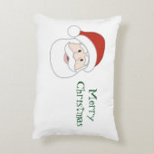 サンタクロースの絵及び文字 アクセントクッション (裏面(縦))