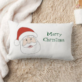 サンタクロースの絵及び文字 ランバークッション (ブランケット)