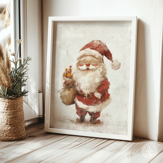 サンタクロースの絵 ヴィンテージの父なるクリスマス ポスター