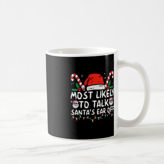 サンタクロースの耳を家族のクリスマスから引き離す可能性が高い コーヒーマグカップ (右)